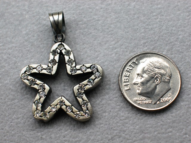 Sterling Silver Star Pendant with CZ